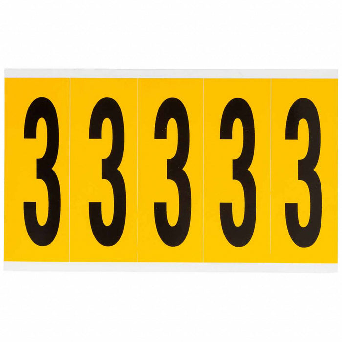 Number Label Vinyl 5 in H 1-3/4 in W