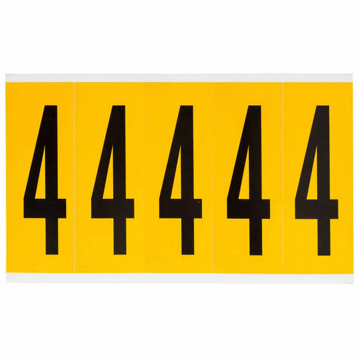Number Label Vinyl 5 in H 1-3/4 in W
