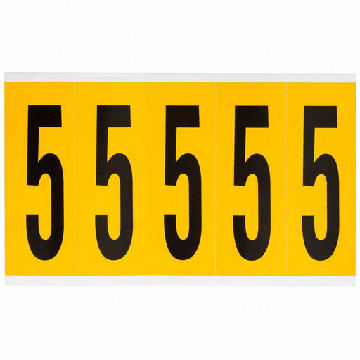 Number Label Vinyl 5 in H 1-3/4 in W