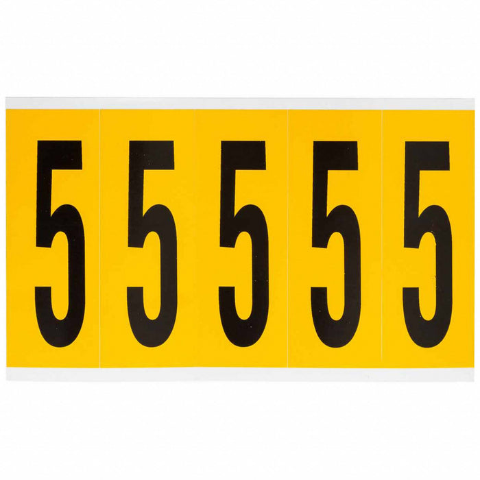 Number Label Vinyl 5 in H 1-3/4 in W