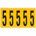 Number Label Vinyl 5 in H 1-3/4 in W