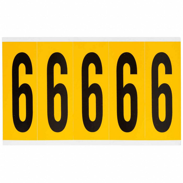 Number Label Vinyl 5 in H 1-3/4 in W