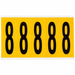 Number Label Vinyl 5 in H 1-3/4 in W
