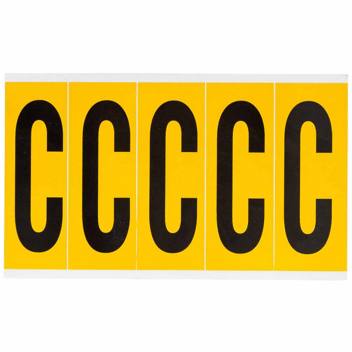 Letter Label Vinyl 5 in H 1-3/4 in W