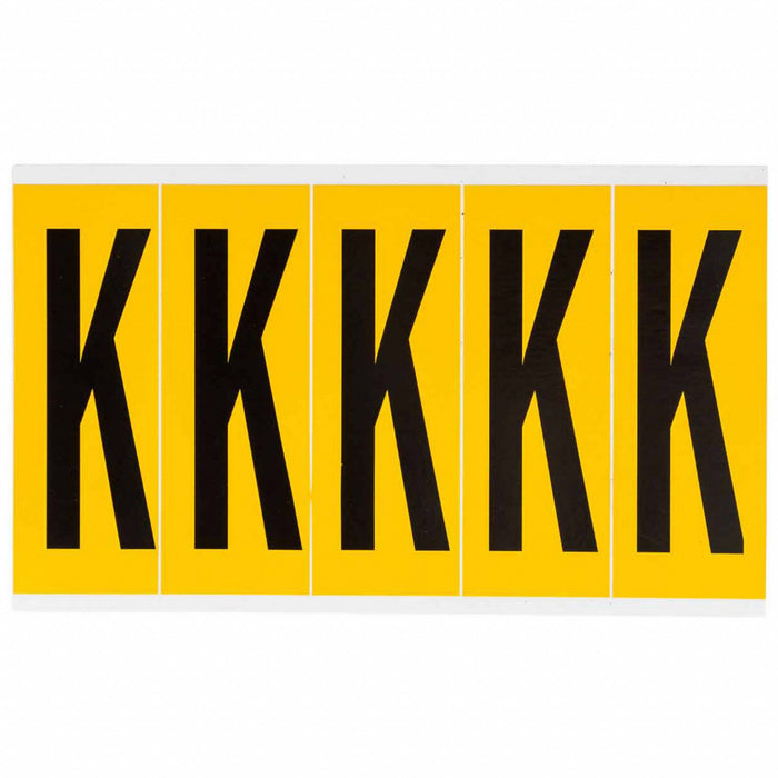 Letter Label Vinyl 5 in H 1-3/4 in W
