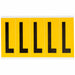 Letter Label Vinyl 5 in H 1-3/4 in W