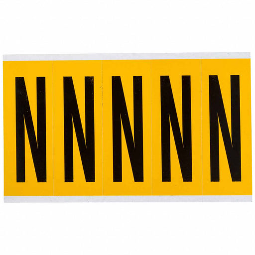 Letter Label N 5in.Hx1-3/4in.W Vinyl