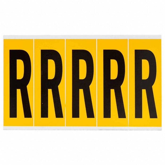 Letter Label Vinyl 5 in H 1-3/4 in W