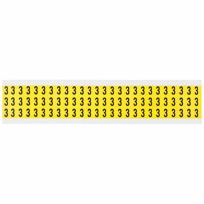 Number Label Vinyl 1/2 in H 3/8 in W