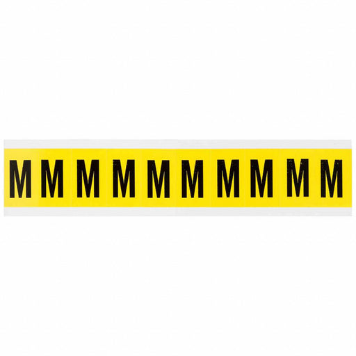 Letter Label M 1-1/2in.Hx7/8in.W Vinyl
