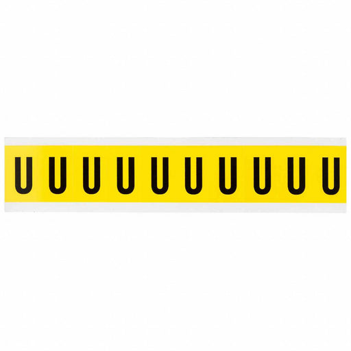 Letter Label U 1-1/2in.Hx7/8in.W Vinyl