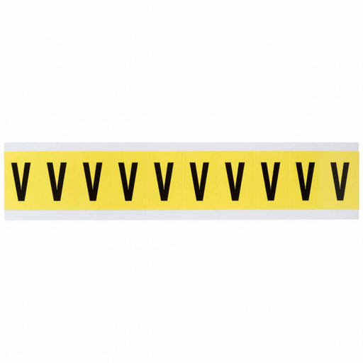 Letter Label V 1-1/2in.Hx7/8in.W Vinyl