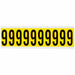 NumberLabel Vinyl 2-1/4inH 7/8inW