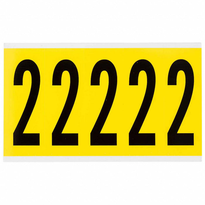 Number Label Vinyl 5 in H 1-3/4 in W