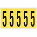 Number Label Vinyl 5 in H 1-3/4 in W