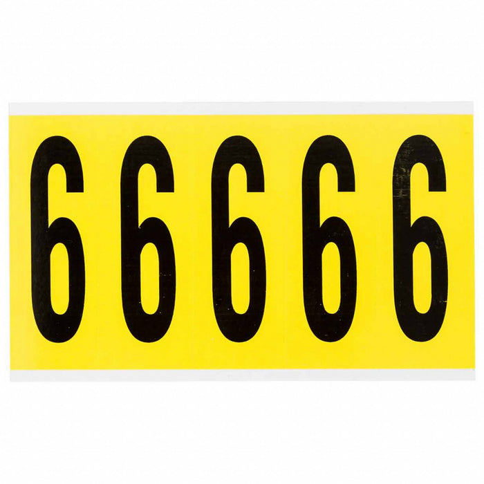 Number Label Vinyl 5 in H 1-3/4 in W