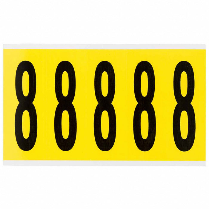 Number Label Vinyl 5 in H 1-3/4 in W