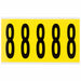 Number Label Vinyl 5 in H 1-3/4 in W