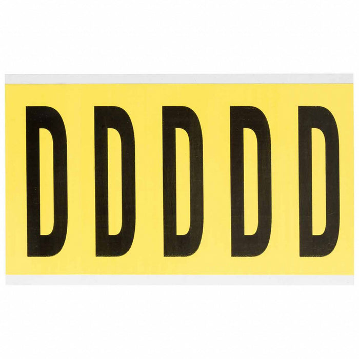 Letter Label Vinyl 5 in H 1-3/4 in W
