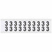Number Label Vinyl 3/4 in H 5/8 in W