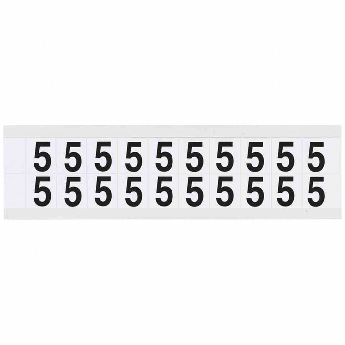 Number Label Vinyl 3/4 in H 5/8 in W