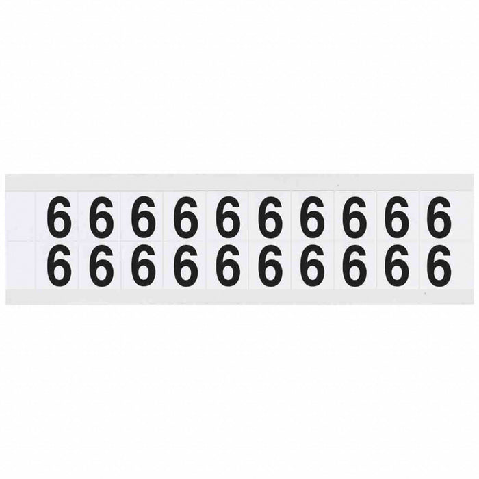 Number Label Vinyl 3/4 in H 5/8 in W