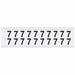 Number Label Vinyl 3/4 in H 5/8 in W
