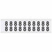 Number Label Vinyl 3/4 in H 5/8 in W