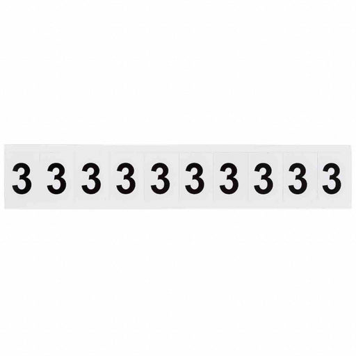 NumberLabel Vinyl 1-1/2inH 1inW PK10