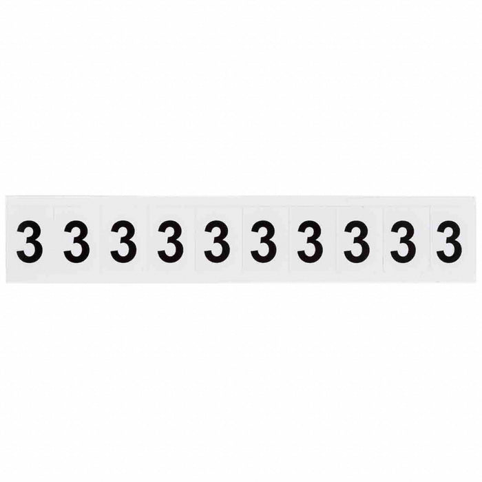 NumberLabel Vinyl 1-1/2inH 1inW PK10