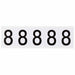 NumberLabel Vinyl 2-1/4inH 1-7/8inW PK5