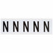 LetterLabel Vinyl 2-1/4inH 1-3/4inW PK5