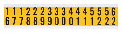Numbr Label 0 Thru 9 3/4inHx9/16inW PK25