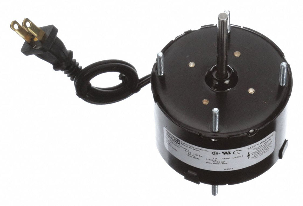 Motor 1/100 HP 1550 rpm 3.3 115V