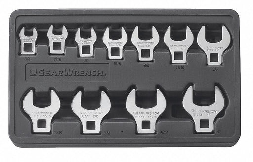 Crowfoot Skt Set Steel DvSz 3/8 SAE
