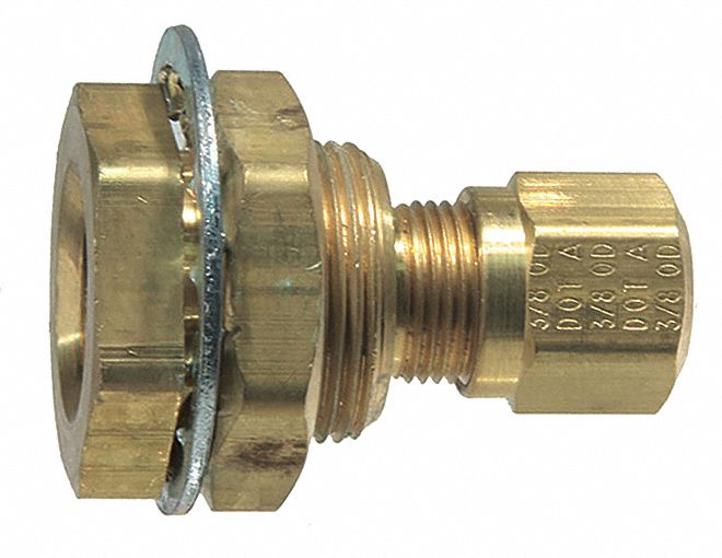 Strt Brass Comp. 1/2 in NPTF 3/8 in
