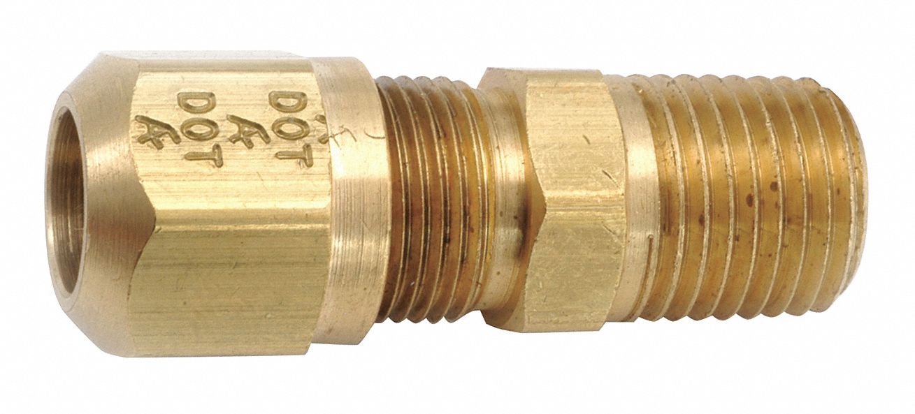 Strt Brass Comp. 5/32 in Comp. 1/4 in