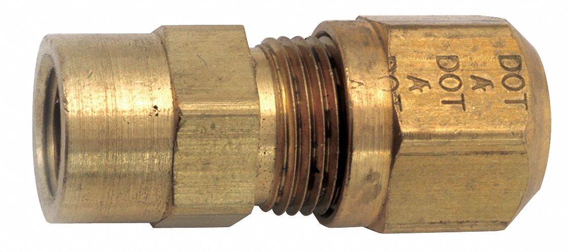 Strt Brass Comp. 1/4 in FNPT 1/8 in