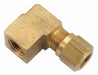 Elbow Brass Comp. 3/8 in Comp. 5/8 in