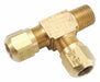 Tee Brass Comp1/2 Comp3/8 MNPT3/8 