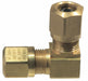 Elbow Brass Comp. 3/8 in Comp. 1/2 in