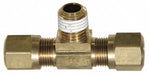 Tee Brass Comp1/4 Comp1/4 MNPT1/4 