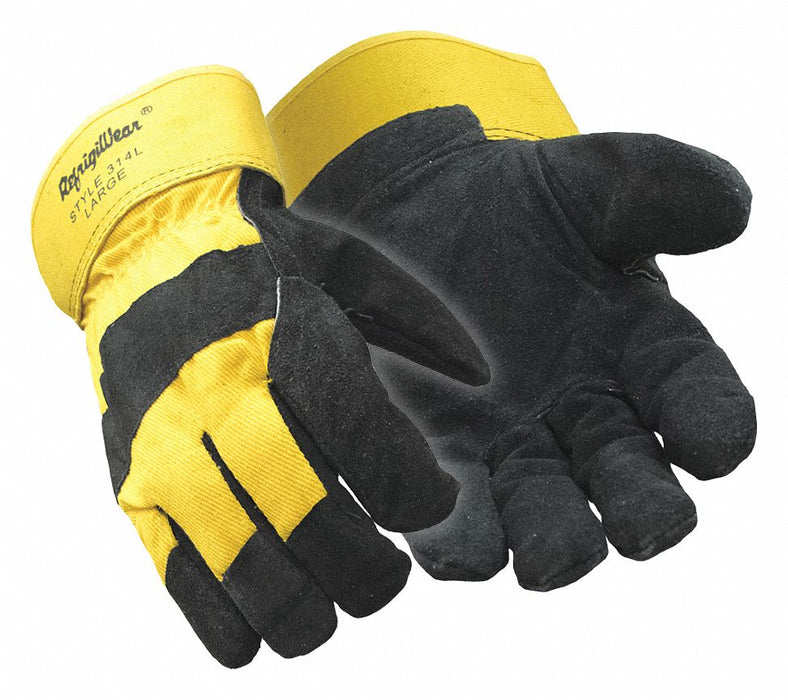 Leather Gloves Black/Tan XL PR