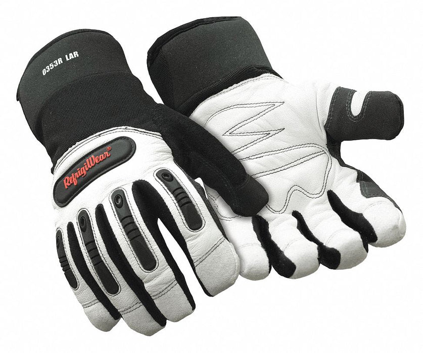 Leather Gloves White L PR