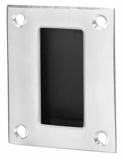 Tray Pull Silver Brass 4 in W 5 in L