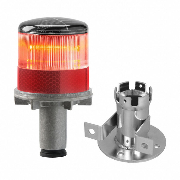 Warning Light LED Red Solar NiMH