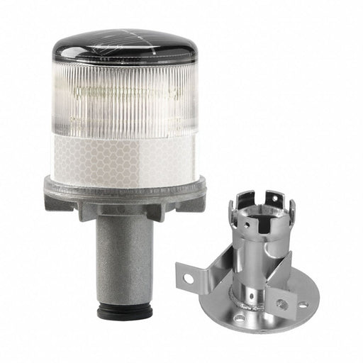 Warning Light (4) LED White Solar NiMH