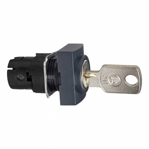KeyedSelectorSwitch Black 2Pos 16mm