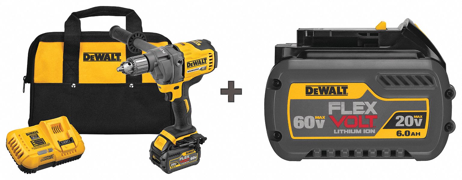 Drill Kit Cordless 600 RPM 60V DC