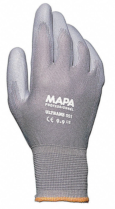 Coated Gloves 10 Gray Polyurethane PR